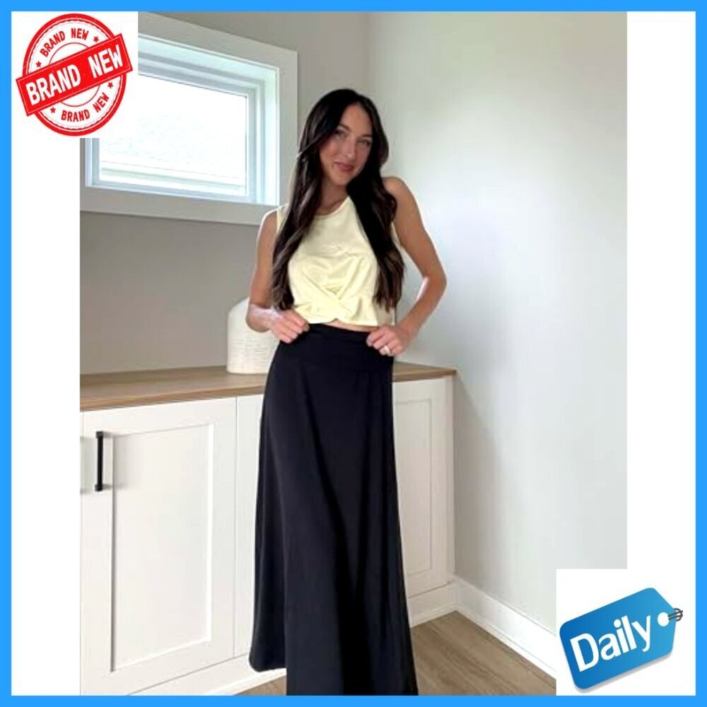 3 Pack Ultra-Soft Flowy Maxi Skirts High Waisted Plus Size Long - Picture 3 of 7